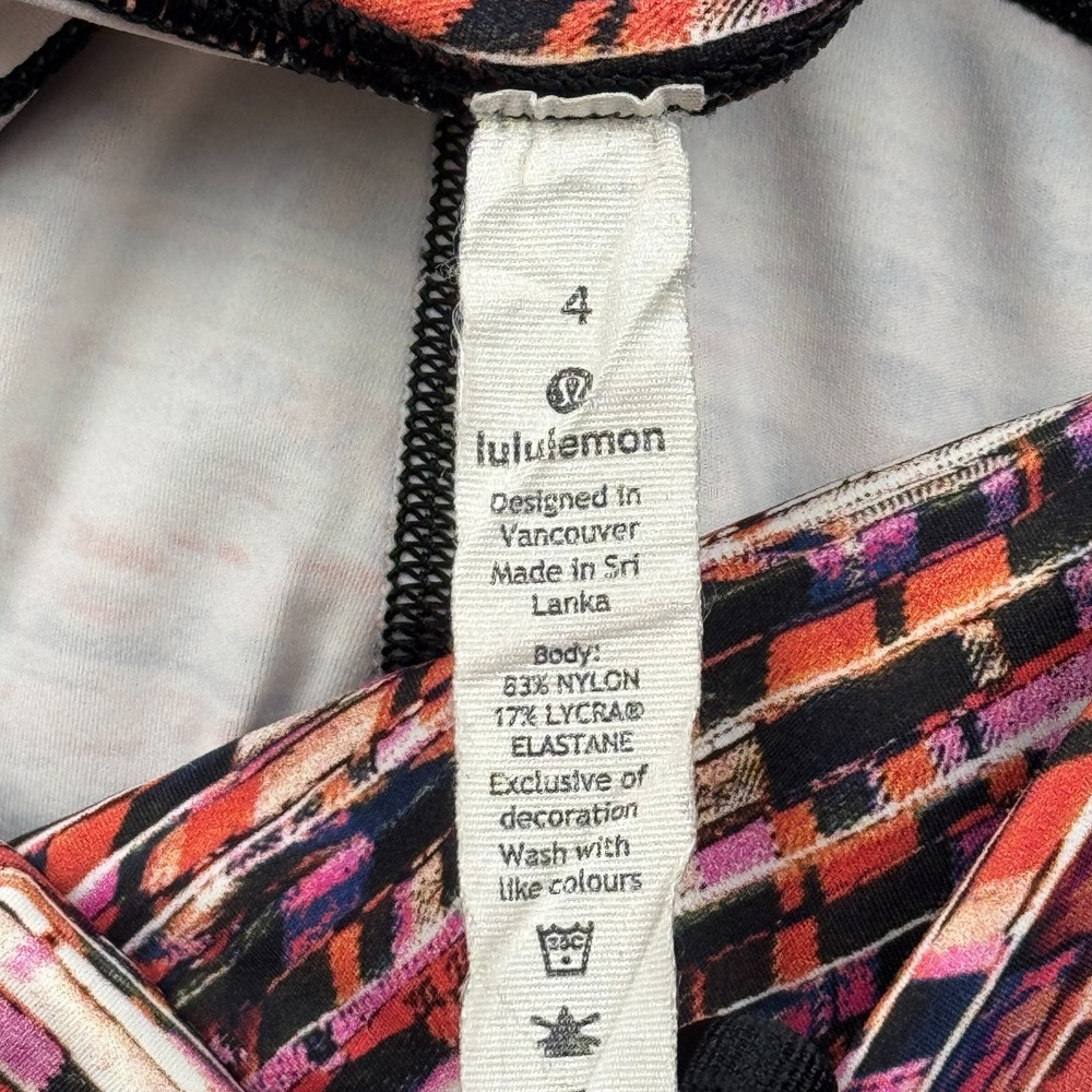 Lululemon Leggings Womens 4 Multicolor Fast Free Tight II 25" Yoga Gym Pants - Picture 3 of 12